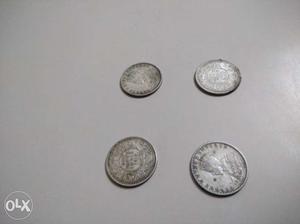 King George V (Silver) 1 Rupee Coins Dated 