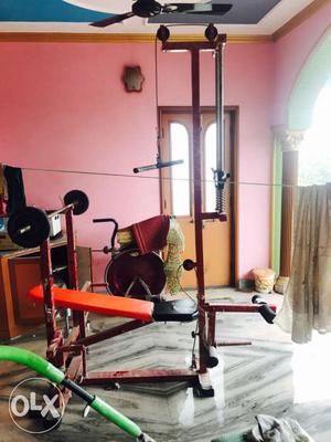 Multiple exercise gym equipment good in condition