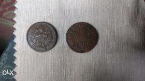 Old coins resembling Hanuman ram laxman and sit