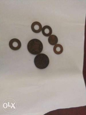 Round Brown And Black Coins