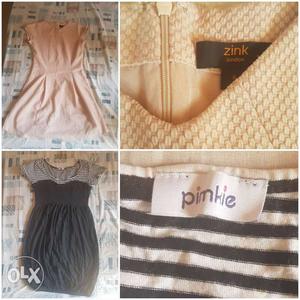Rs.800 for peach dress, Rs. 550 for black and