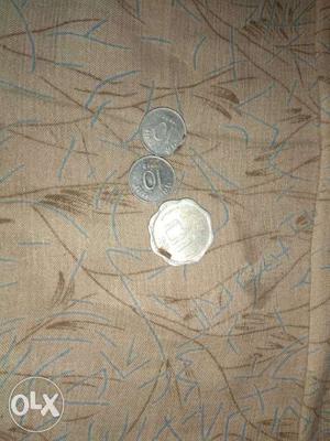 Three 10 paise coins for rs  and one for rs