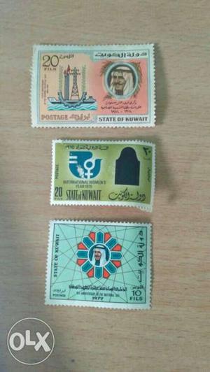 Three Kuwait Stamps