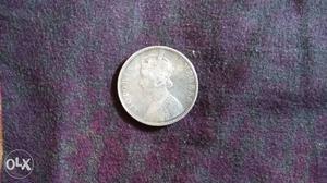 Victoria Empress Round Silver-colored Coin
