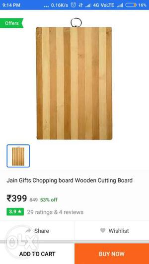 Wooden chopping board Available in 4 size
