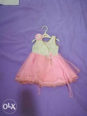 Baby girl party wear used twice or thrice, 8 months to 2