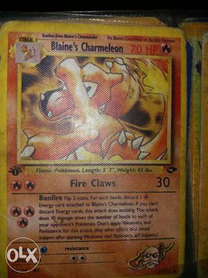 Blaine's Charmeleon Pokemon Trading Card