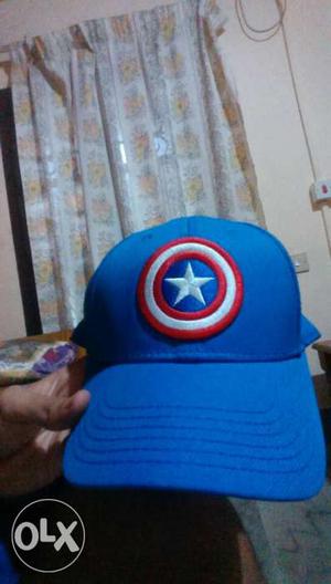 Blue And Red Captain america Cap for boys 16 to 18