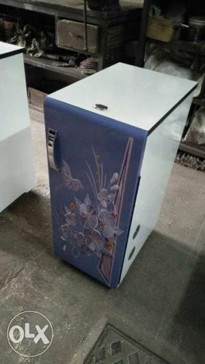 Blue And White Floral Wooden Cabinet