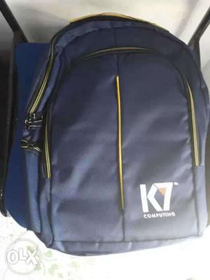 Blue K7 Computing Leather Backpack
