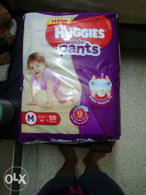 DIAPERS unopened brand new huggies wonderpants size M.56 nos
