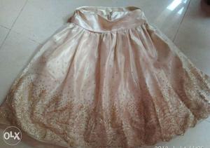 Disney princess Girl's White And Brown Skirt upto 8 years