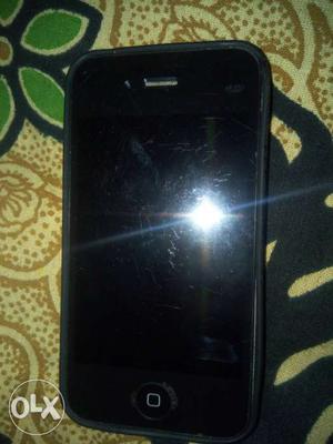 Iphone 4 with box charger its power botton was