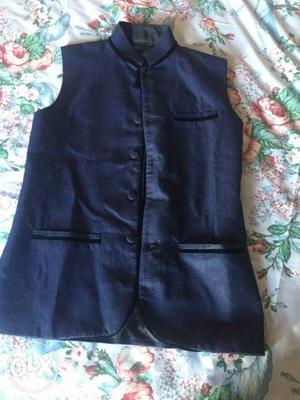 Nehru jacket size 40 (large) navy blue colour