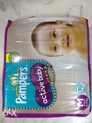 Pampers active baby diapers 90 pack