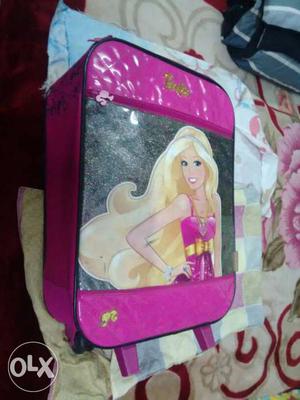 Pink Barbie Rolling Bag