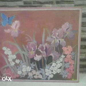 Purple And Pink Flower Still Life Paiting
