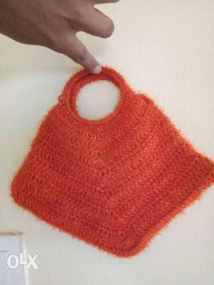 Red Knit Bag