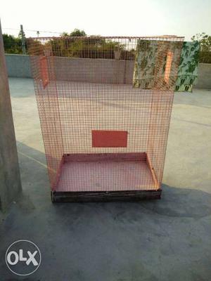 Red Mesh Wire Pet Cage
