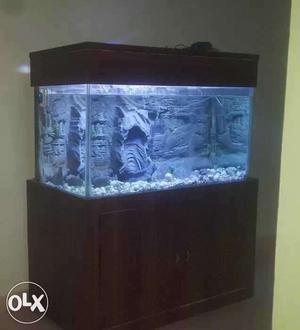 Sculptured aquarium tank 4 x 2 x 2 feets