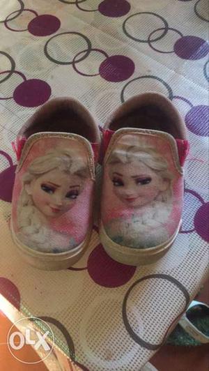 Toddler's Disney Frozen Queen Elsa Slip-on Sneakers