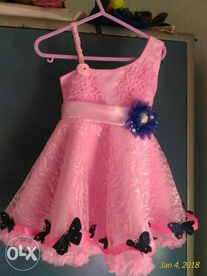 Toddler's Pink One-shoulder Dress
