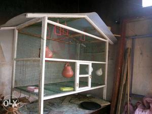 Wooden birds cage 4feetlength 4 ffet height and