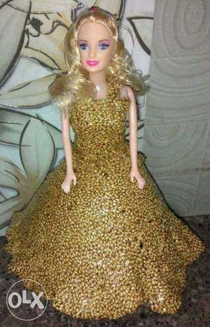 Yellow Dressed Barbie Doll