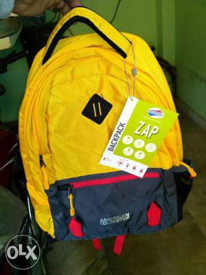 Yellow, Red, And Black Zap Backpack