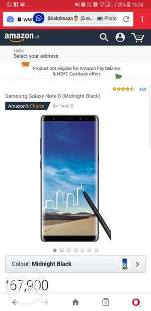 Samsung note 8 very good condition 20 days old