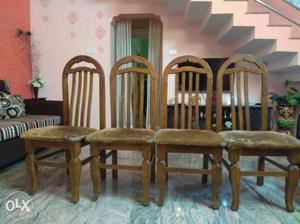4 Teakwood Dining Table chairs