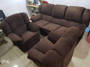 BRAND NEW Sofa set in brown velvet