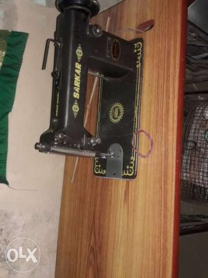 Black Sarkar Treadle Sewing Machine