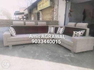 Brown And Maroon Sectional Couch