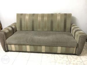 Brown Fabric Multipurpose Sofa