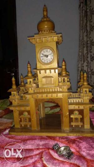 Brown Wooden Clock Tower Miniature
