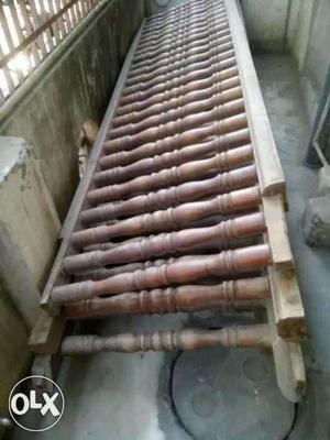 Brown Wooden railings made by pure sagwan