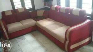 Corner sofa set jute materials