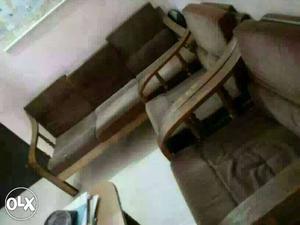 Cushion sofa for sale. in good condition. Teak
