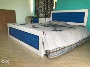 Double Bed along with side table