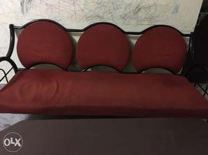 Heavy duty iron rod sofa set 2+3 seat.. fabric