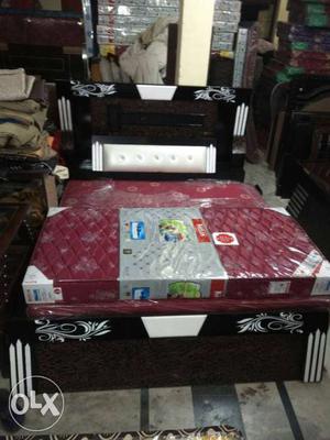 Long storage cushion double bed at satya