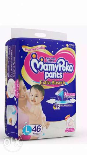 MAMY POKO PANTS. 'L' size. Pack of 46 diapers.
