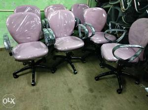 Office Chair good condition pink colour chair with packing