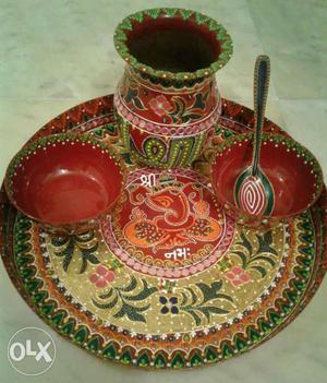Painted thali set