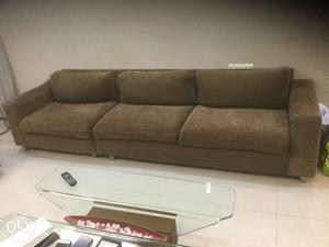 Sofa set with 3 seater, 2 seater and leg rester.