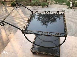 Tastefully made wrought Iron of high quality bar trolley