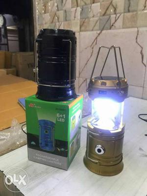 Two Black-and-brown Camping Lantern With Box