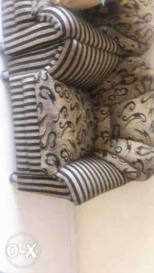 White And Black Zebra Print Sofa Chair