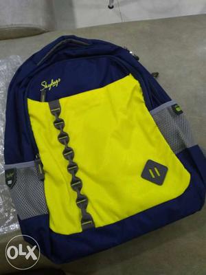 Yellow And Blue Backpack